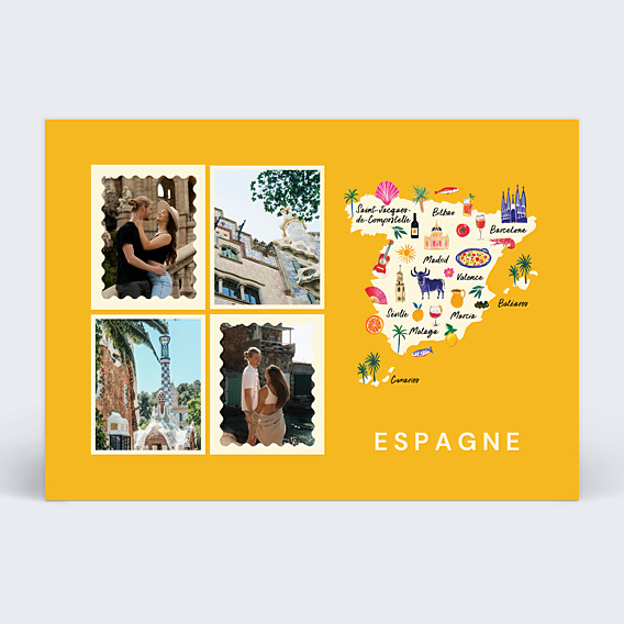 Carte Postale Maps Espagne