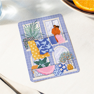 Carte Postale Faade Azulejos - Wings of the Ocean x Coralie Fau x Popcarte