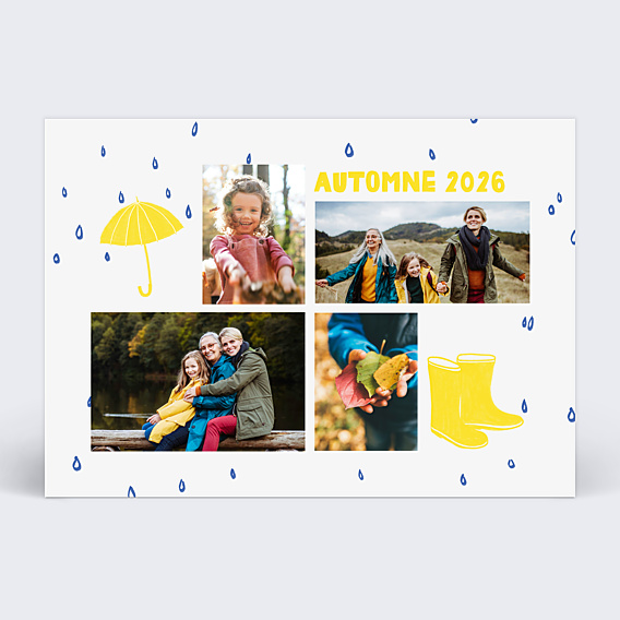 Carte Postale Bottes de Pluie
