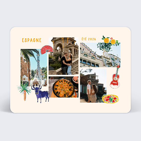 Carte Postale Pêle Mêle Espagne