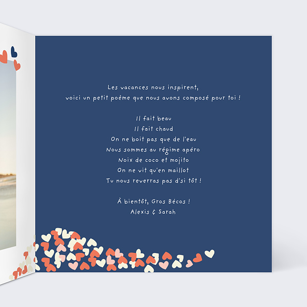 Carte Postale Expédition de Bisous Intérieur Droit