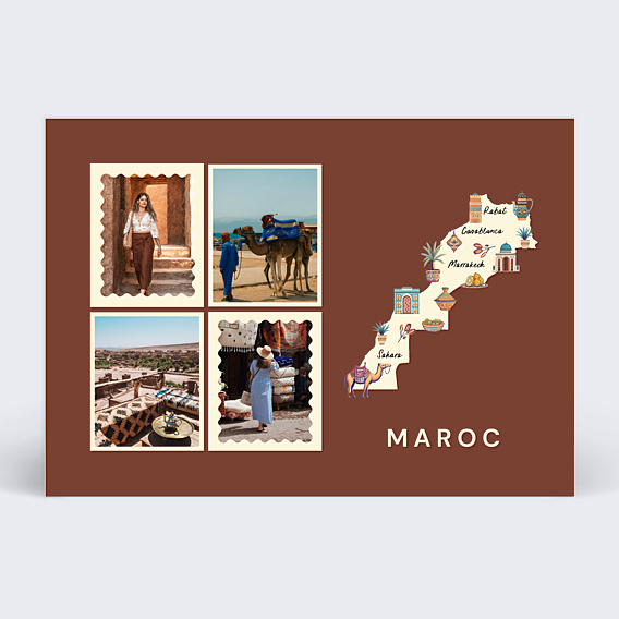Carte postale Maps Maroc