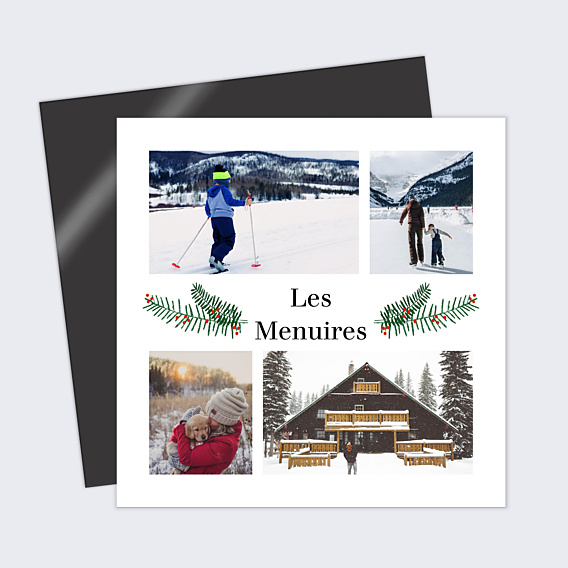 Carte Postale Hiver Multiphoto Festif