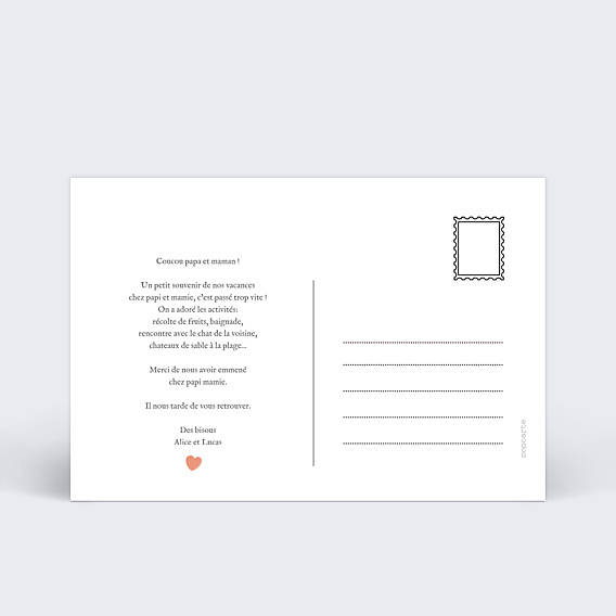 Carte Postale Chez Papi et Mamie