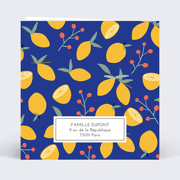 Carte Postale Citrons Verso