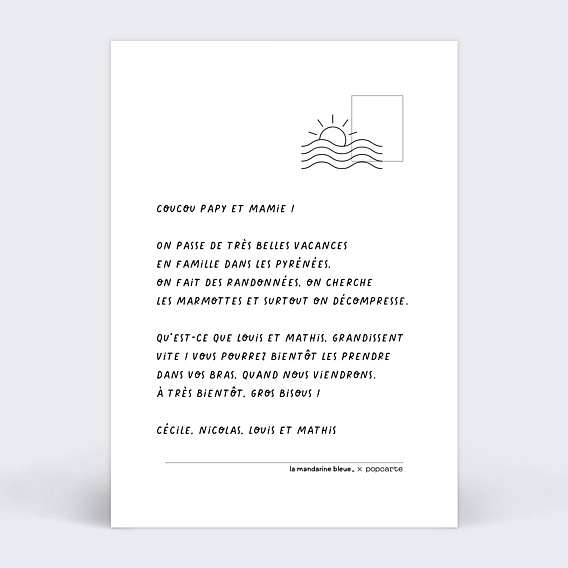 Carte Postale La Mandarine Bleue x Popcarte - Plongeon