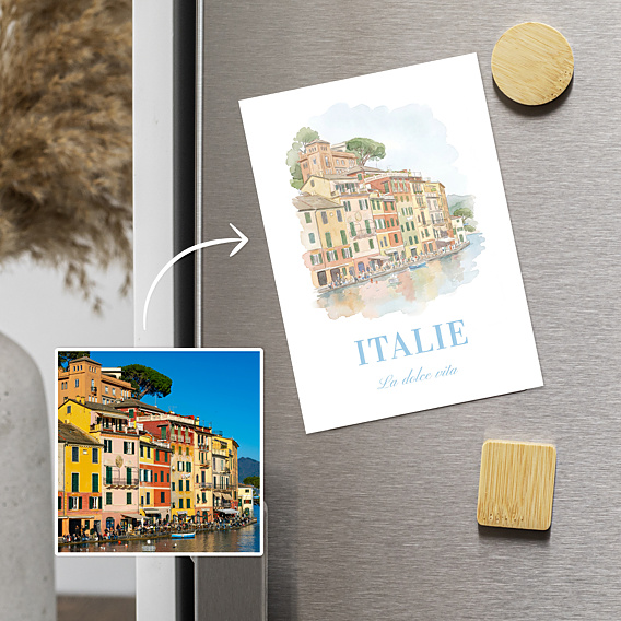 Carte Postale Paysage en aquarelle