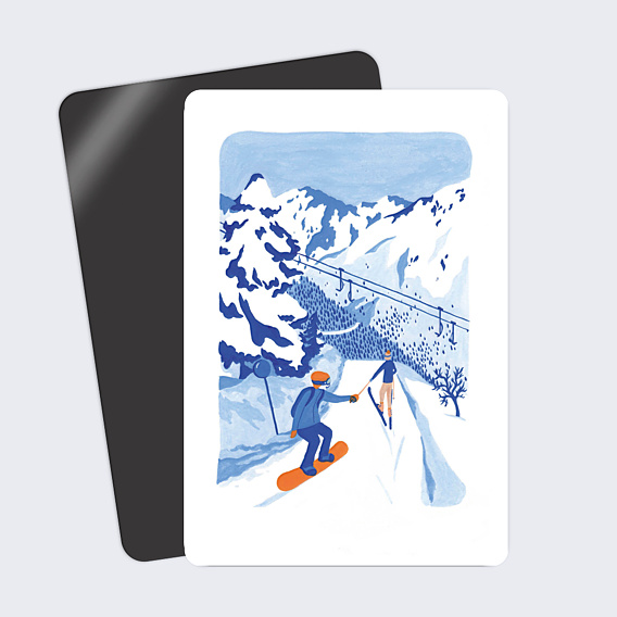 Carte Postale Mona Leu-Leu x Popcarte - Ski
