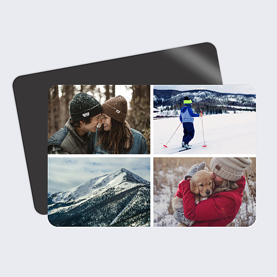 Carte Postale Multiphotos 4 Photos Hiver