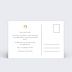 Carte postale Ligne Ocre Verso