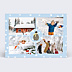 Carte Postale Pingouin Enneigé