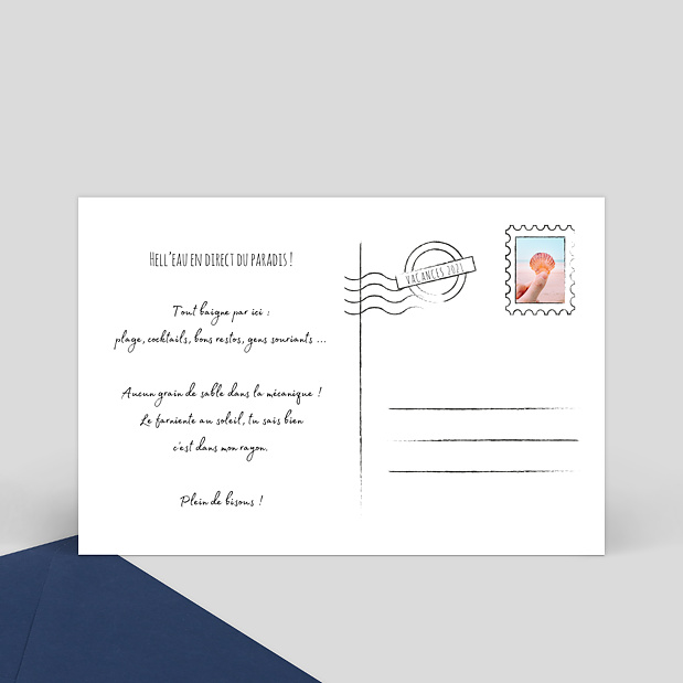 Carte postale Souvenir Verso