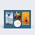 Carte Postale Fond bleu 3 photos