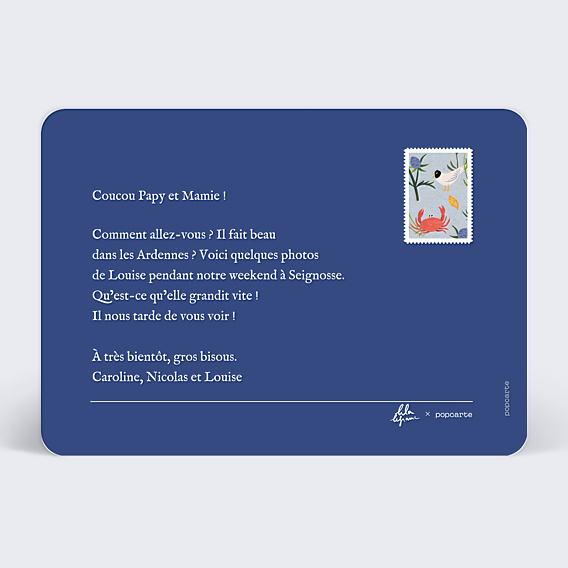 Carte Postale Lila Lefranc x Popcarte - Mer