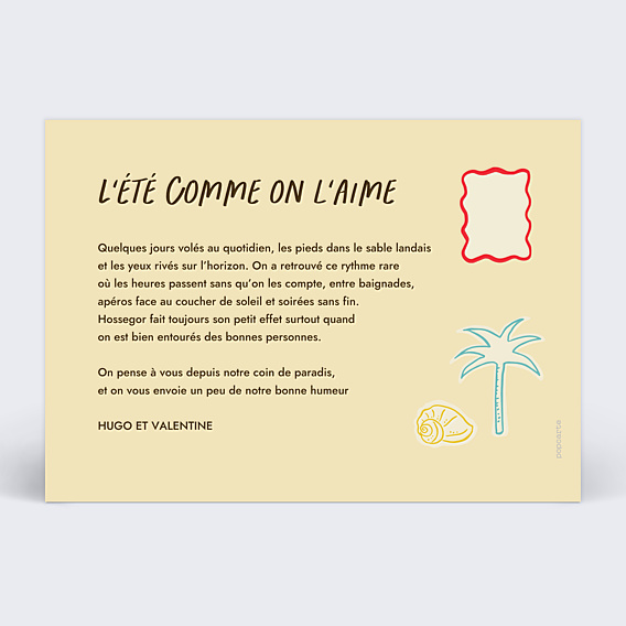 Carte Postale Sticker plage