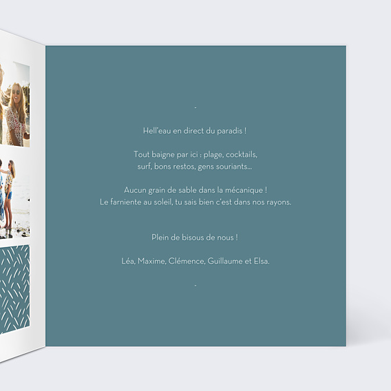 Carte Postale Multi Photos Pastel