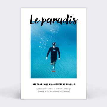 Carte Postale Grand cadre blanc