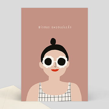 Carte Postale Jennifer Bouron x Popcarte - Bisous Ensoleill�s