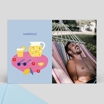 Carte Postale Marylou Chalon x Popcarte - Limonade