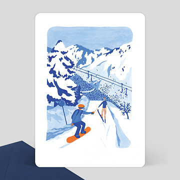 Carte Postale Mona Leu-Leu x Popcarte - Ski