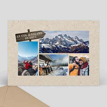 Carte Postale Panneau de Montagne