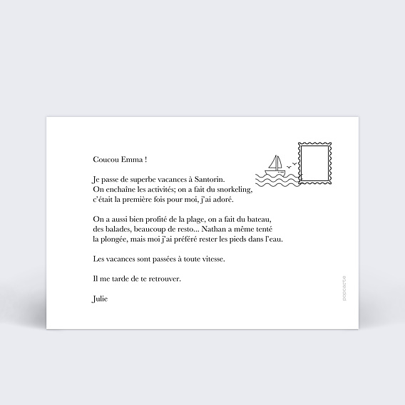 Carte postale Belle Image Verso