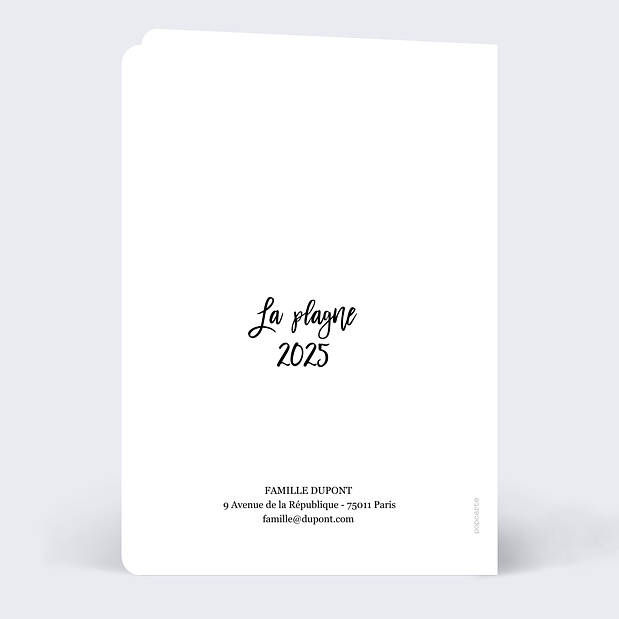 Carte Postale Hiver Multiphoto Chic Verso