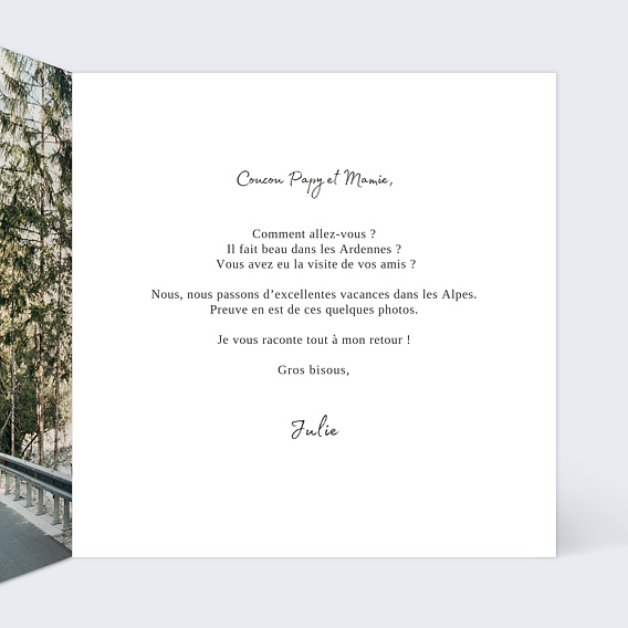 Carte postale Liberté Intérieur Droit