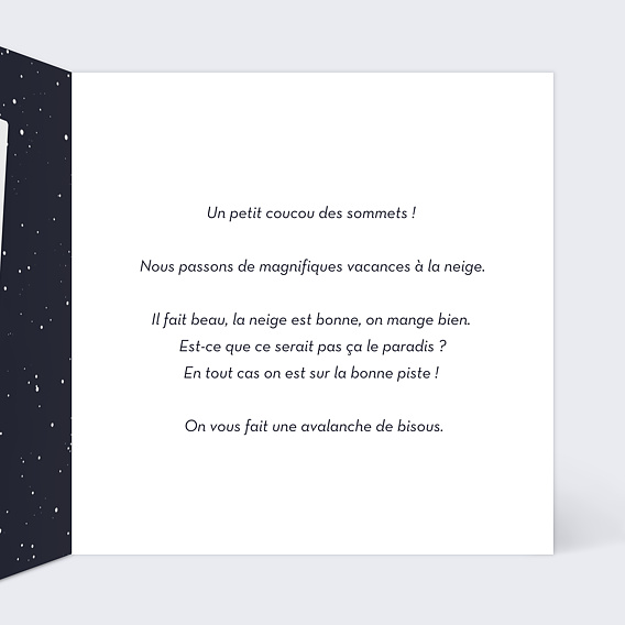 Carte postale Polaroid Enneigé Intérieur Droit