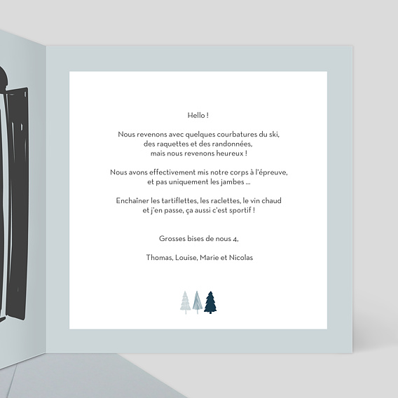 Carte postale Village de Montagne Intérieur Droit