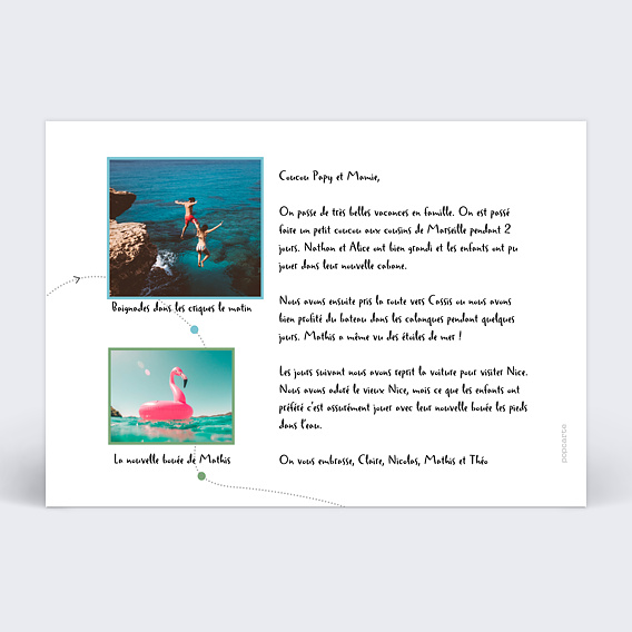 Carte postale À l'Aventure Verso