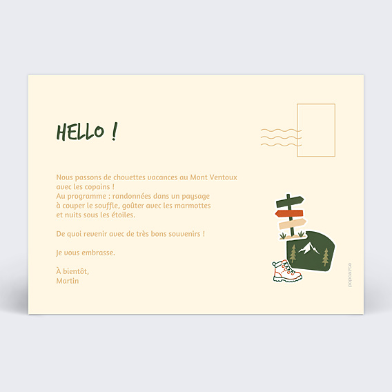 Carte Postale Sticker montagne