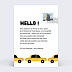Carte postale Taxi New Yorkais Verso