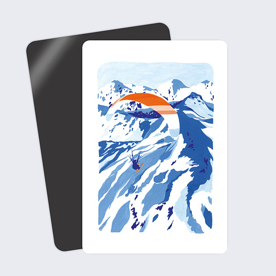 Carte postale Mona Leu-Leu x Popcarte - Parapente