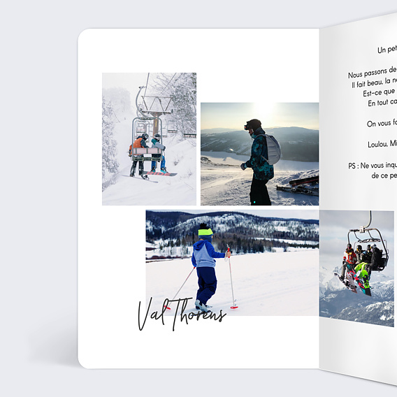 Carte postale Photo Carte Postale Hiver Intérieur Gauche