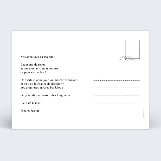 Carte Postale Multiphoto Verso
