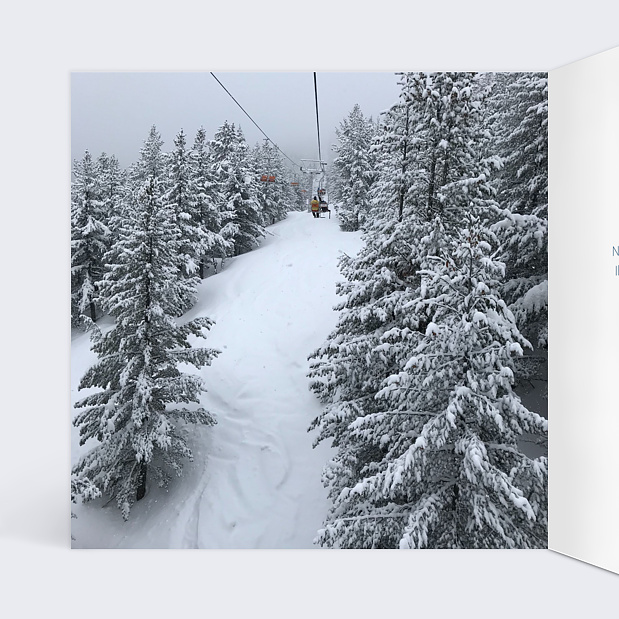 Carte Postale Hiver Chic Intérieur Gauche