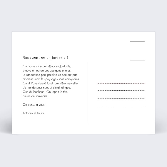 Carte postale Grand Voyage Verso