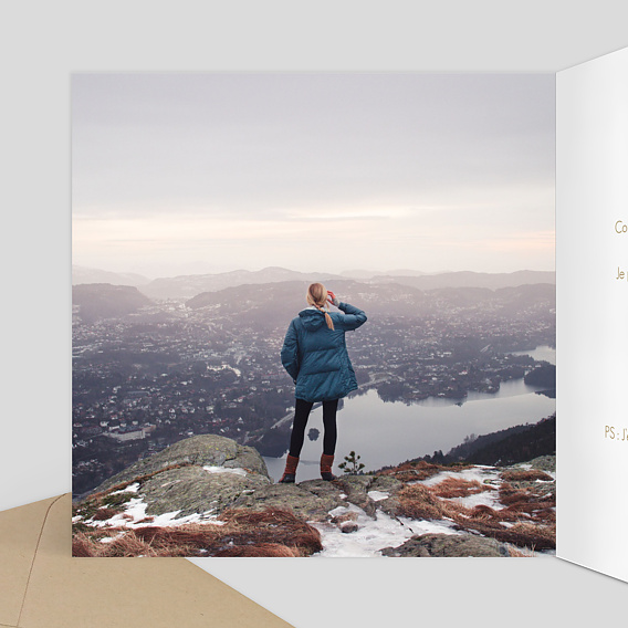 Carte postale Paysage d'Hiver Intérieur Gauche