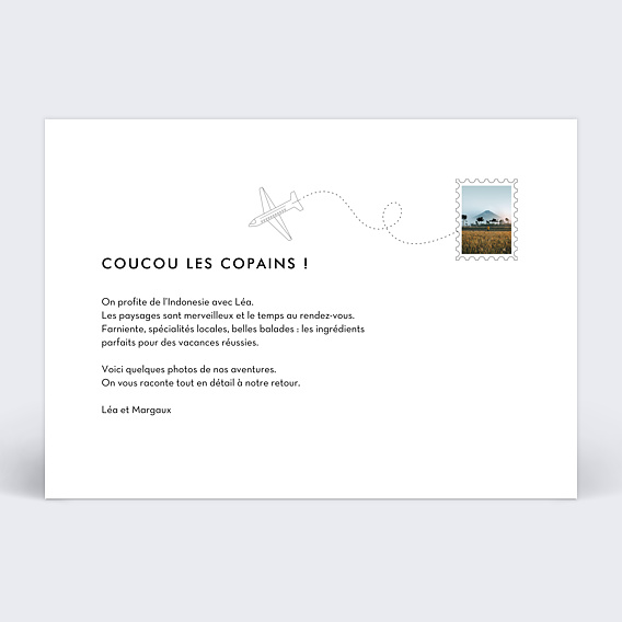 Carte postale Géolocalisation 3 Photos Verso