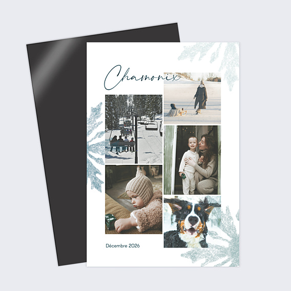 Carte Postale Flocons Bleus