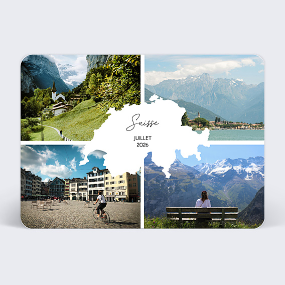 Carte Postale Étiquette Suisse