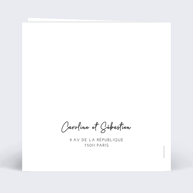Carte Postale Signature Verso