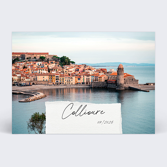 Carte Postale Papier Déchiré