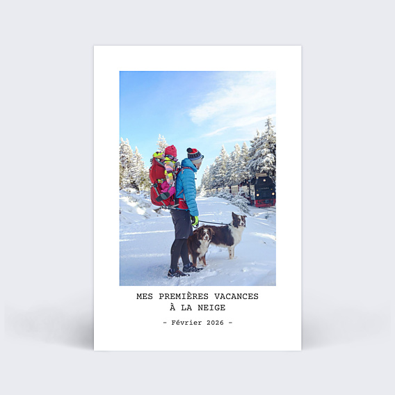 Carte Postale Hiver Polaroïd Simple
