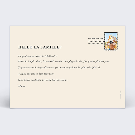 Carte Postale Ville et pays