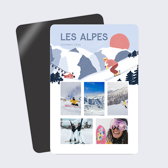 Carte Postale Montagne Illustrée