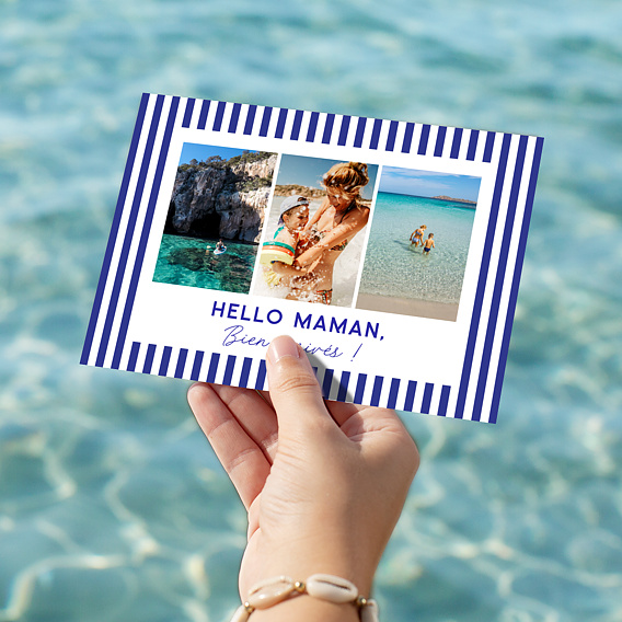 Carte postale Rayures Après 1