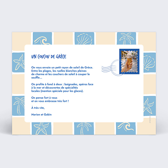 Carte Postale Damier estival