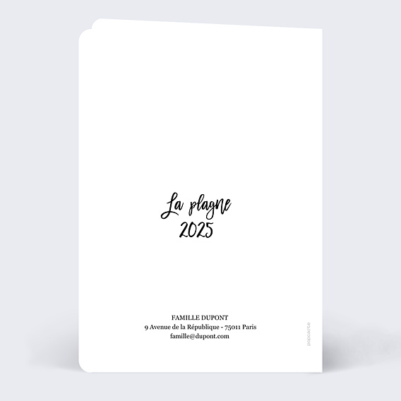 Carte postale Hiver Multiphoto Chic Verso